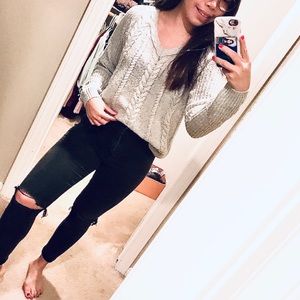 Light blue knit sweater